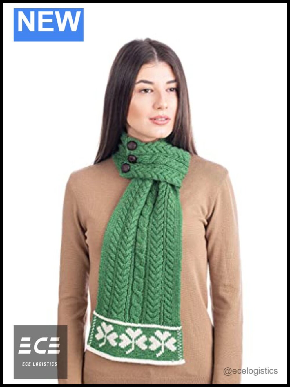 100% Merino Wool Loop Scarf St Patrick's Day